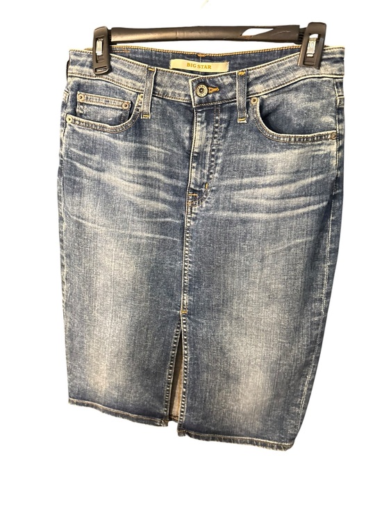 Big Star Dresses & Skirts - Big Star Faded Blue Denim Midi Pencil Skirt